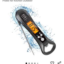Vanzon Instant Read Meat Thermometer for Cooking Digital Food Thermometer IPX6 Waterproof Thermometer Wireless with Backlight Calibration Magnet Jar U