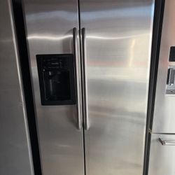 GE Stainless Steel Refrigerator And Freezer