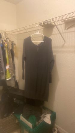 Black Long Sleeve Midi Dress