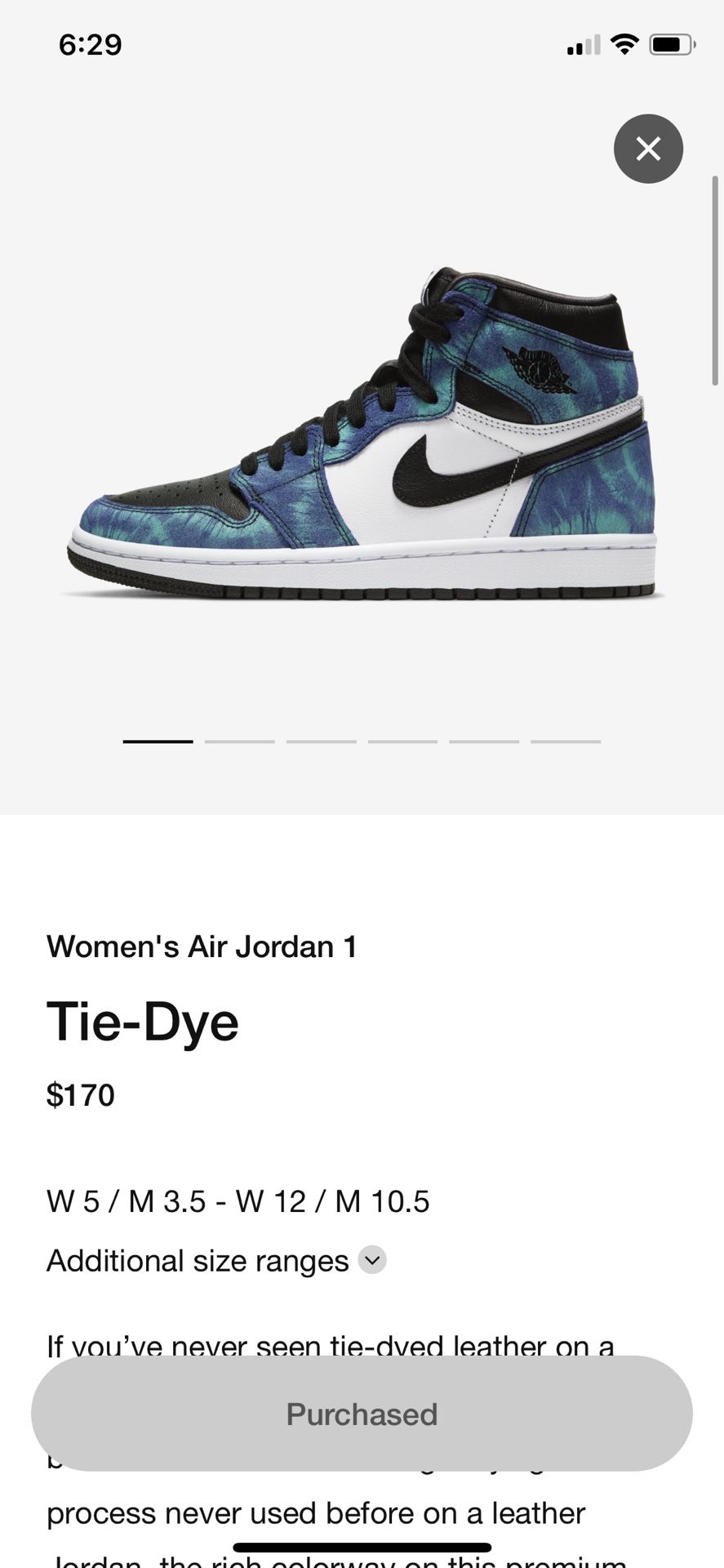 Air Jordan 1 High OG Tie Dye Nike