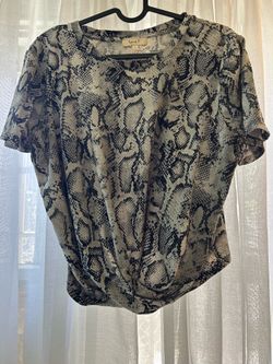 Black and white alligator print shirt