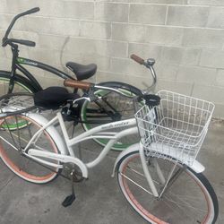 🔥 DEAL — 2 Beach Cruiser Bikes + FREE Lock — Only $245!