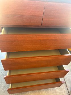 Radmanso 6-drawer dresser brown-walnut