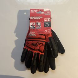 Milwaukee M-PACT® Leather Work Gloves Large Black/Red 48-73-8132