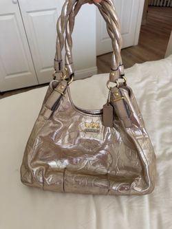 Coach Metallic Gold Signature Hobo Bag