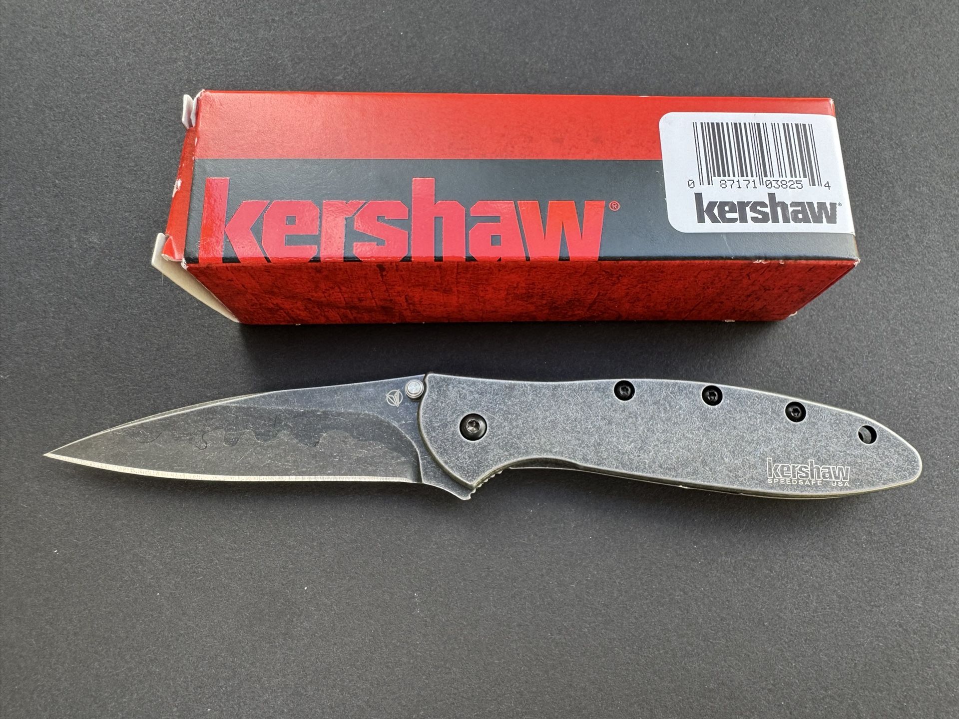 Kershaw Leek Pocket Knife, Composite Blackwash Blade 1660CBBW
