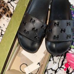 Black Gucci Sandals Size 7