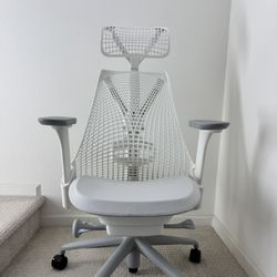 Brand New Herman Miller Sayl Office Chair (White) - Free Headrest Included!