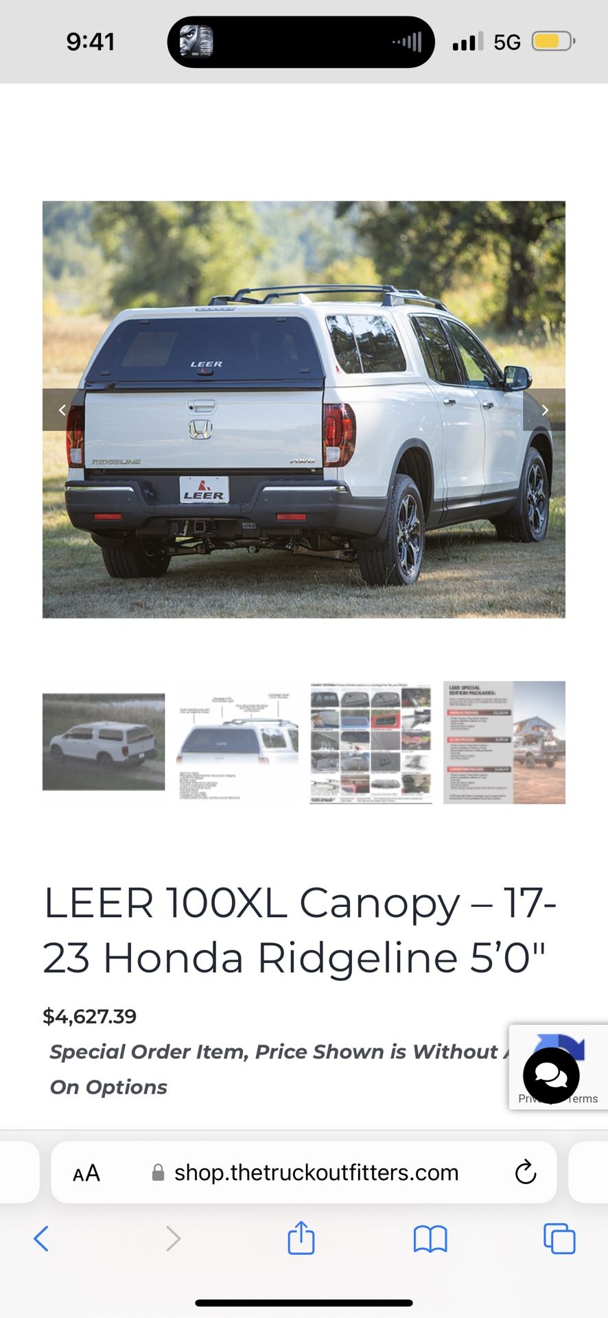 LEER 100XR FOR 17-23 HONDA RIDGELINE