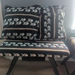 African Print Benches And Pillows 