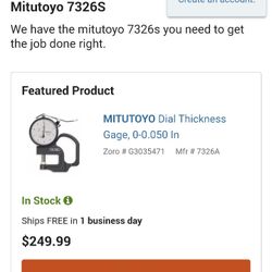 Mitutoyo $100 !!!!!!