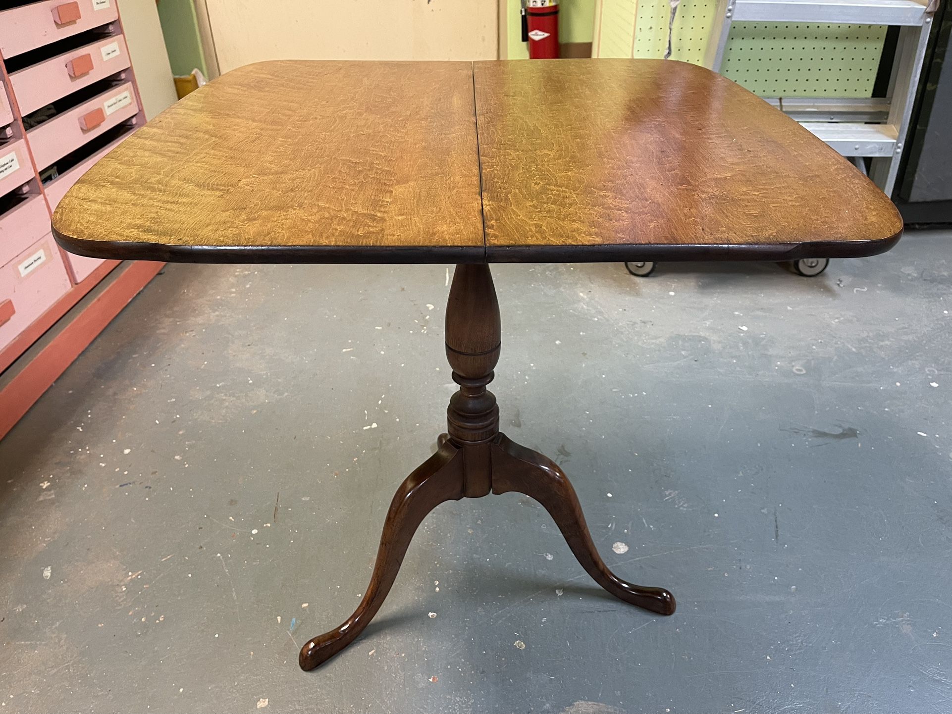 Antique Folding Side Table That Converts To Card Table