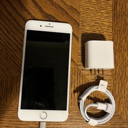 Gold iPhone 7 Plus and Fast Charger