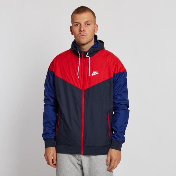 Nike Tri-Tone Windbreaker Jacket | Windrunner | Men's Large | Red/Blue/White