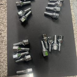 BMW Chrome Acorn Lugnuts 17mm Head Complete Set