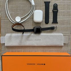Apple Hermes Series 7 Watch Double tour w/ sports band & AirPods Pro 2 