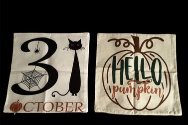 2 Holiday Pillowcases (Fall & Halloween)