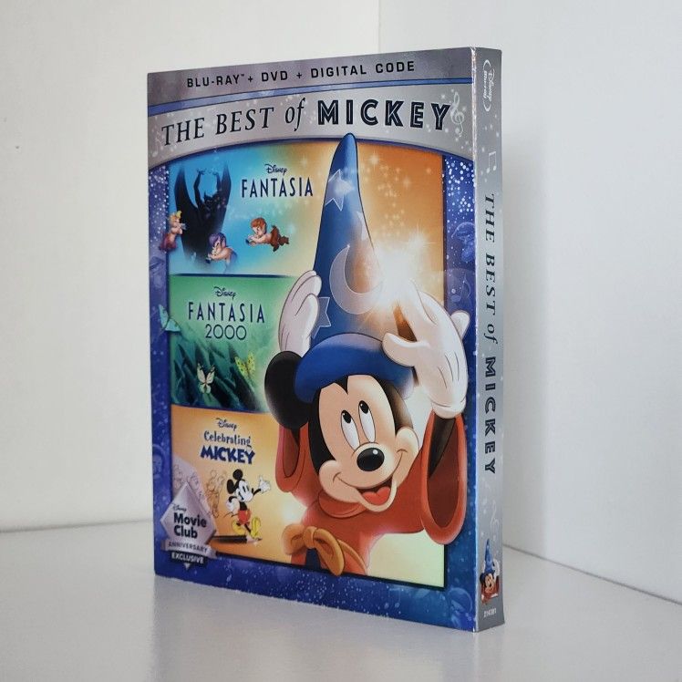 NEW Best of Mickey: Fantasia/Fantasia 2000/Celebrating Mickey BluRay+DVD+Digital