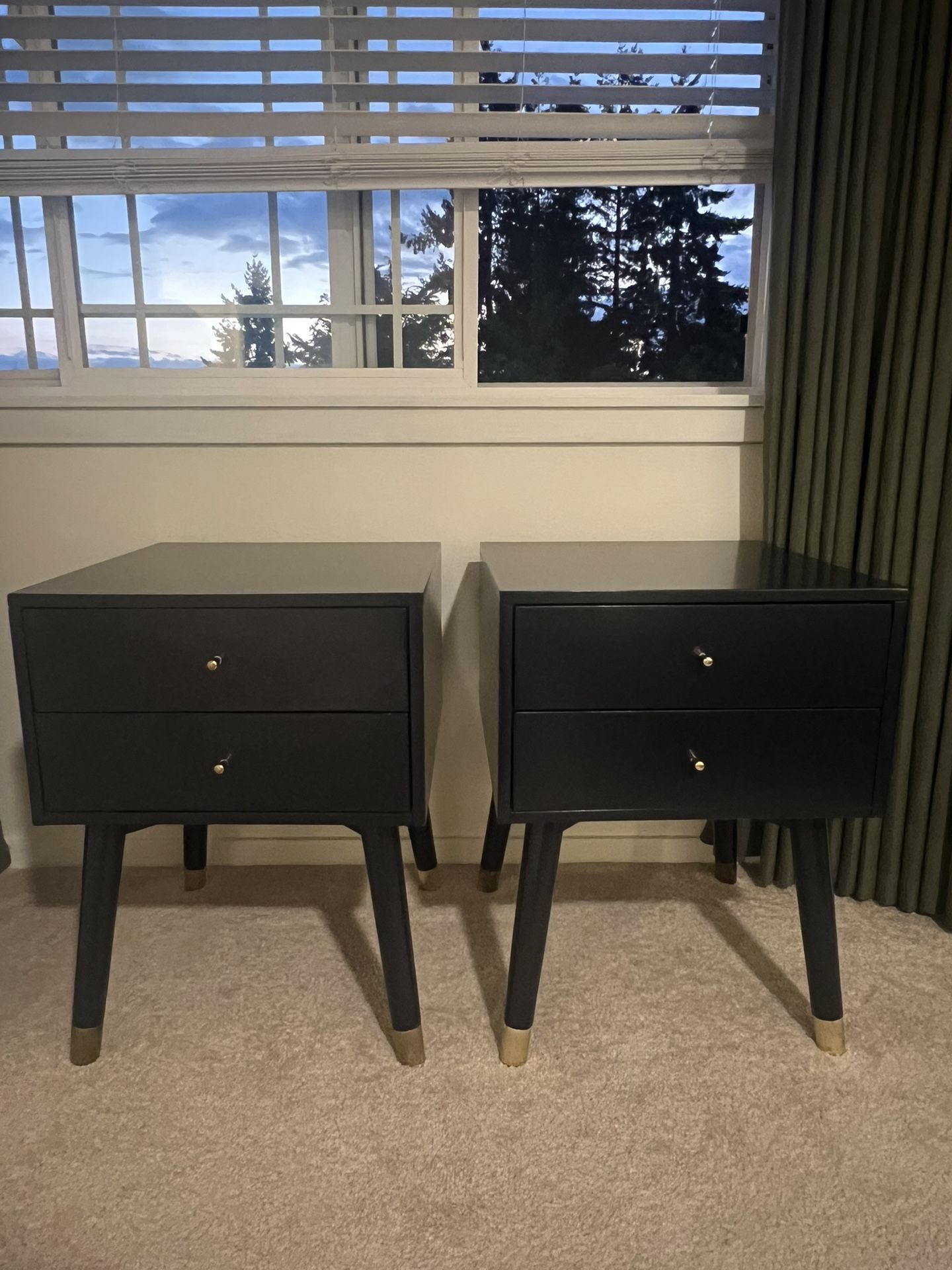 Navy Blue Side Tables 