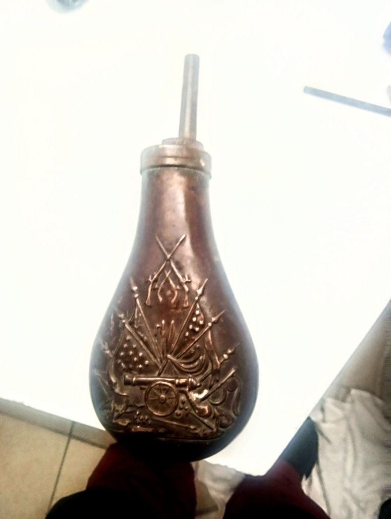 Antique Cival War Era Gun Powder Flask