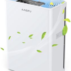 AMEIFU Air Purifiers for Home Large Room up to 1740sq.ft, H13 True Hepa Air Purifiers for Pets Hair, Dander, Smoke, Pollen, 3 Fan Speeds, 5 Timer Air 