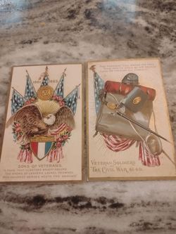 Rare beautiful Embossed 1909 post cards