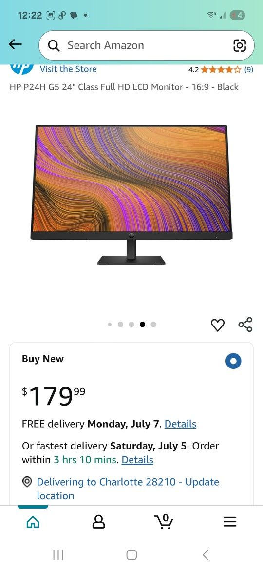 HP P24h G5 computer monitor New in Box Never Been Opened