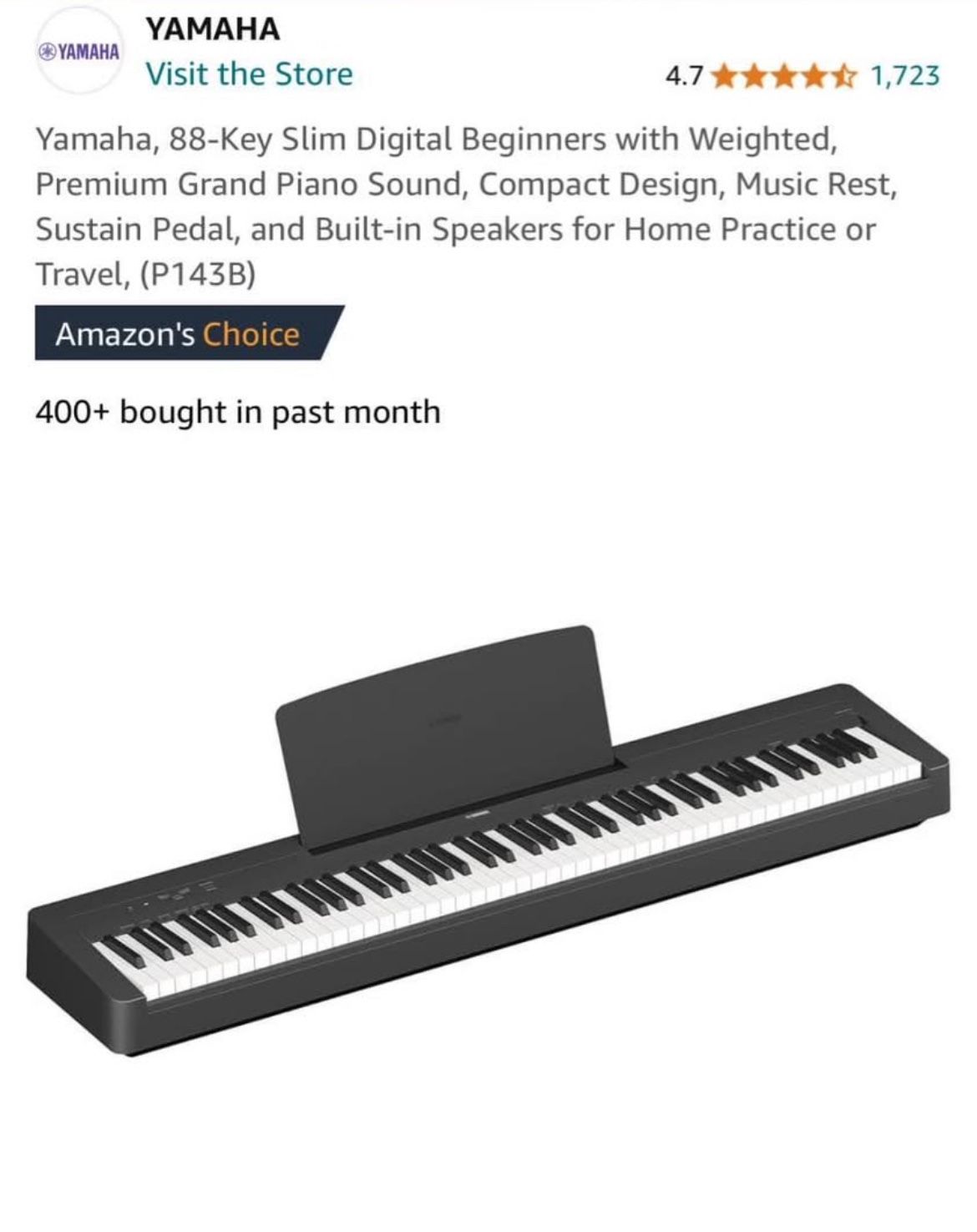 Yamaha Weighted Grand Piano, Stand And Chair