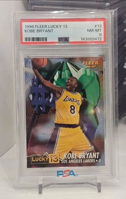 Fleer Kobe Bryant Lucky 13 Rookie card PSA 8