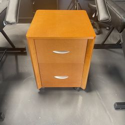 Rolling 2-Drawer Wood Filing Cabinet – Gently Used