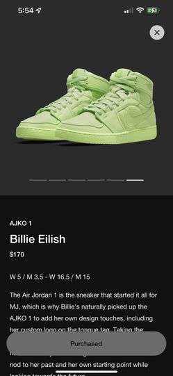 Billie Ellish Jordan 1 