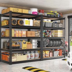 Brand NEW! Storage Shelves 5 Tier Garage Shelving Heavy Duty,  72" H x 35.55" W x 17" D, 2 Sets