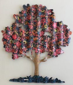 Decorated Corrugated Metal Trees