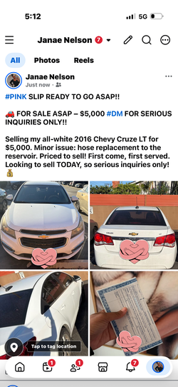 Chevy Cruz Lt 2016