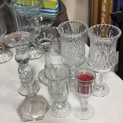 Glass Candle Holders