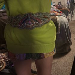 Handmade Beaded Belt Stretchy Material