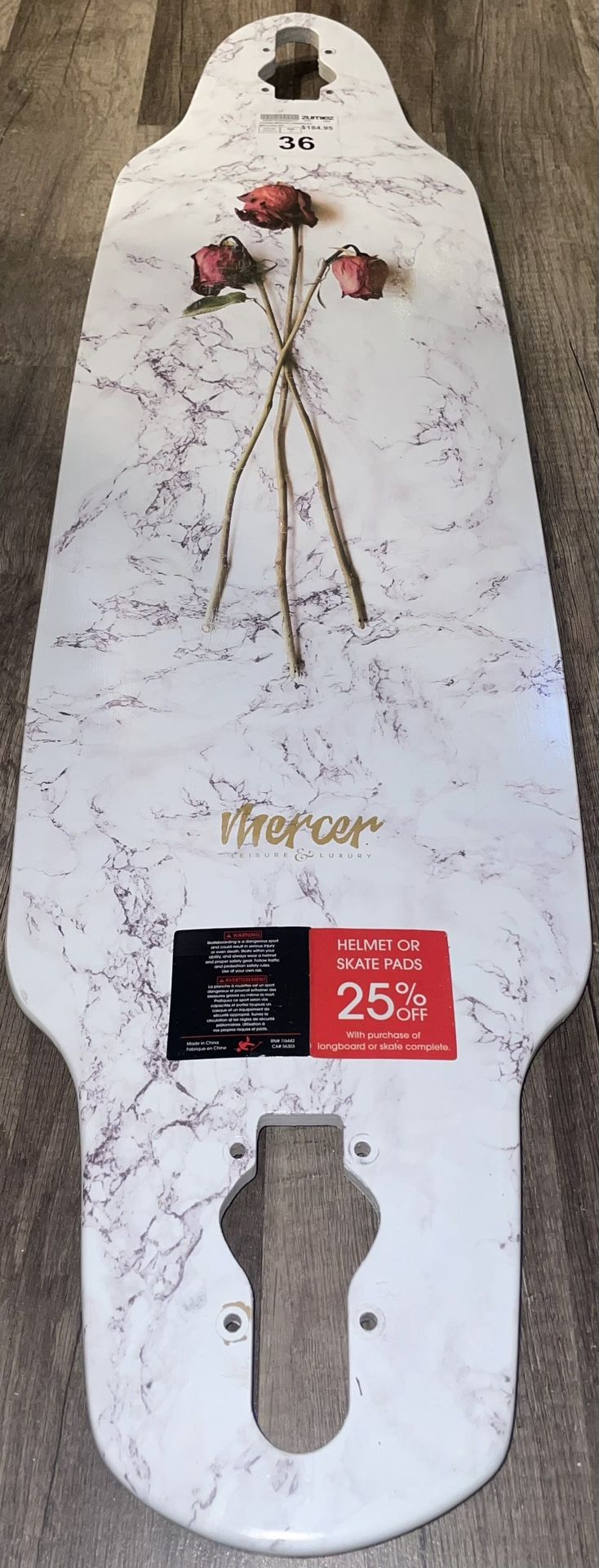 Mercer 36” Longboard Deck Thorns