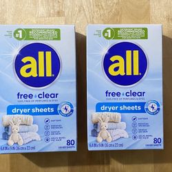 All dryer sheets 2 for $3