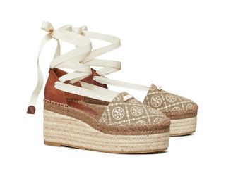 Tory Burch NEW T - Monogram Espadrille Wedge Size 8