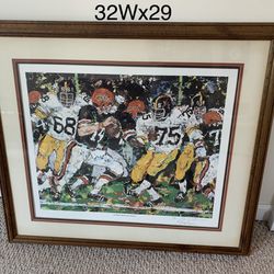 Flushed from the Pocket Pittsburgh Steelers Joe Green pencil signed print *if your account info is not complete please do not message me due 2 scams