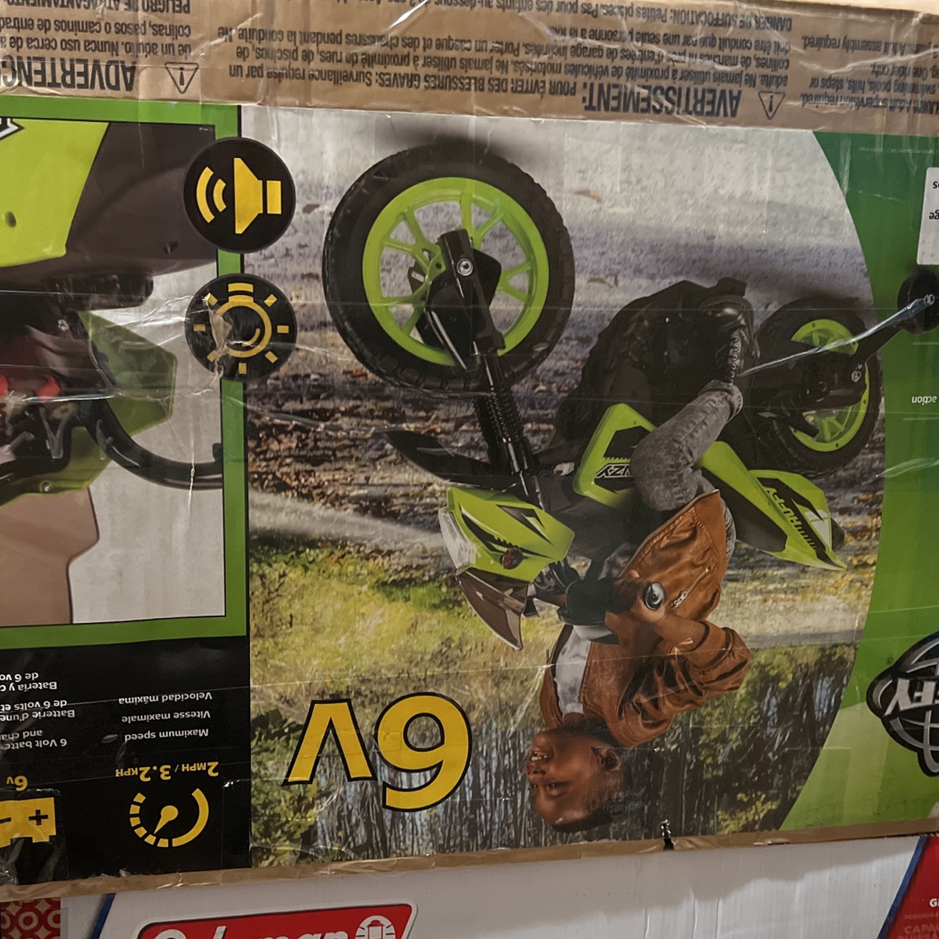 Huffy 6V Motorcycle Green