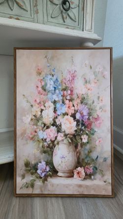 Amazon Floral Art Work on Canvas