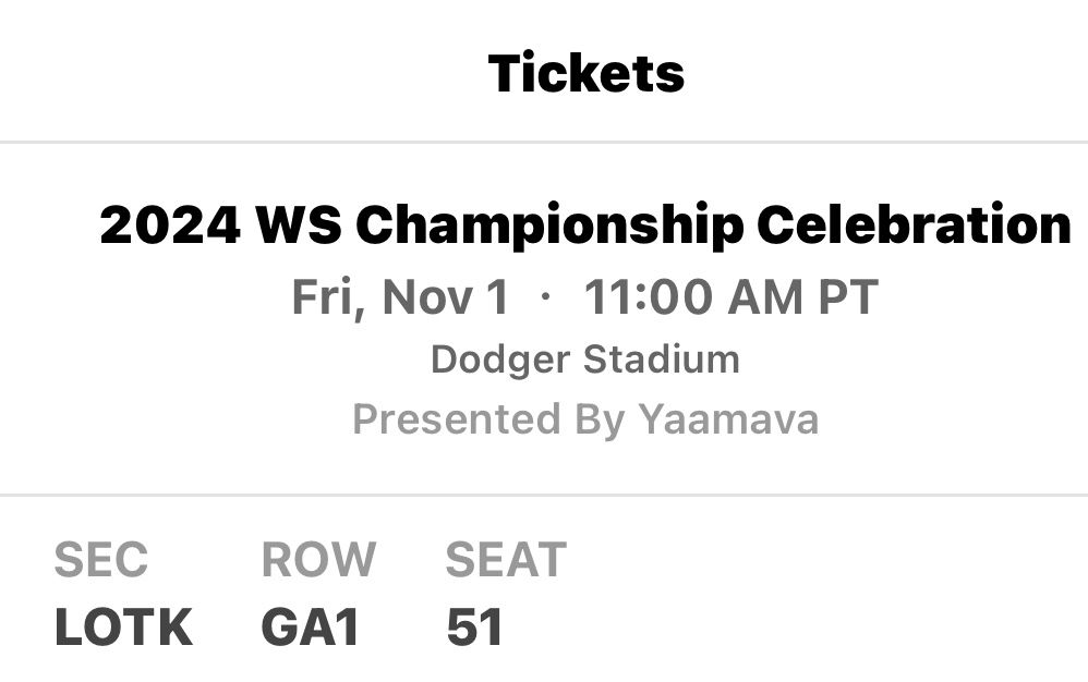 Dodgers Celebration Preferred Parking Only