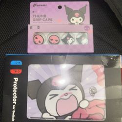 Kuromi Nintendo Switch Case Cover + Thumb Grips