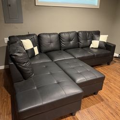 Black Leather Couch