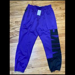 Nike Therma-Fit purple & Black Standard Fit Basketball Pants Men’s Sz S & XL available New!