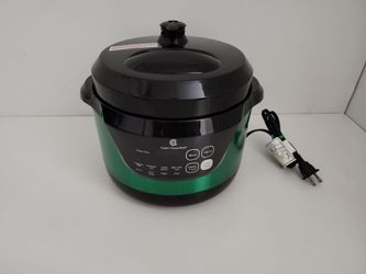 Cook's Essentials 2qt Digital Stainless Steel Pressure Cooker Green