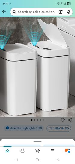 Motion sensor trash can