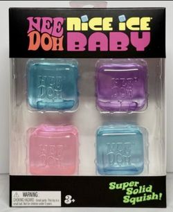 Authentic Schylling NeeDoh Nice Ice Baby Super Solid Squish Nee Doh 4 pack
