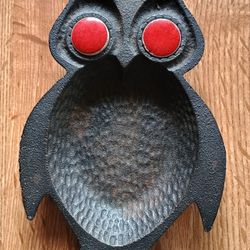 Vintage Cast Iron Owl Japan HTF 